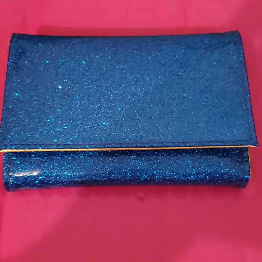 Kirks Folly Blue glitter wallet
